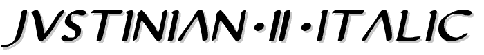 Justinian 2 Italic font